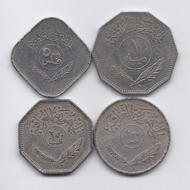 IRAQ 1975 - 1982 4 COINS SET