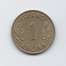 ISLANDIJA 1 KRONA 1946 KM # 12 VF