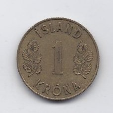 ICELAND 1 KRONA 1959 KM # 12a VF/XF