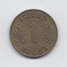 ICELAND 1 KRONA 1962 KM # 12a VF/XF