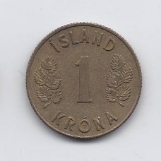 ISLANDIJA 1 KRONA 1963 KM # 12a VF/XF ISLANDIJA 1 KRONA 1963 KM # 12a VF/XF