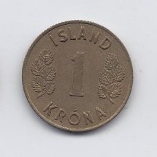 ICELAND 1 KRONA 1970 KM # 12a VF/XF