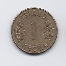 ICELAND 1 KRONA 1971 KM # 12a VF/XF