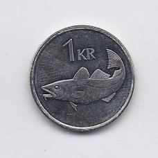 ICELAND 1 KRONA 1999 KM # 27a XF ICELAND 1 KRONA 1999 KM # 27a XF