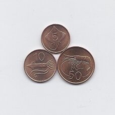 ISLANDIJA 1981 m. 3 monetų rinkinys