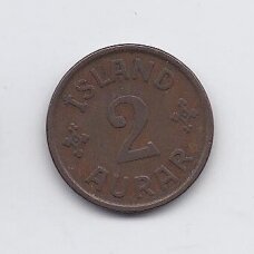 ICELAND 2 AURAR 1926 KM # 6.1 VF