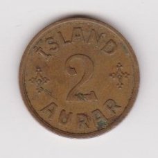 ICELAND 2 AURAR 1942 KM # 6.2 VF ICELAND 2 AURAR 1942 KM # 6.2 VF