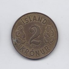 ISLANDIJA 2 KRONUR 1966 KM # 13a VF