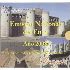 ISPANIJA 2008 m. Oficialus euro monetų rinkinys - Aragonas