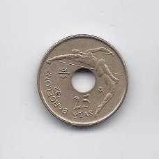 SPAIN 25 PESETAS 1990 KM # 851 VF SPAIN 25 PESETAS 1990 KM # 851 VF