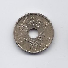 SPAIN 25 PESETAS 1992 KM # 905 VF SPAIN 25 PESETAS 1992 KM # 905 VF
