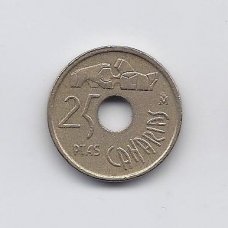 SPAIN 25 PESETAS 1994 KM # 933 VF SPAIN 25 PESETAS 1994 KM # 933 VF