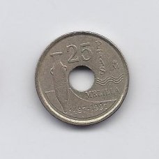 SPAIN 25 PESETAS 1997 KM # 983 VF SPAIN 25 PESETAS 1997 KM # 983 VF