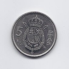 SPAIN 5 PESETAS 1989 KM # 823 VF/XF