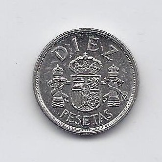 SPAIN 10 PESETAS 1983 KM # 827 XF