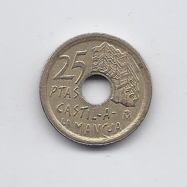 SPAIN 25 PESETAS 1996 KM # 962 VF