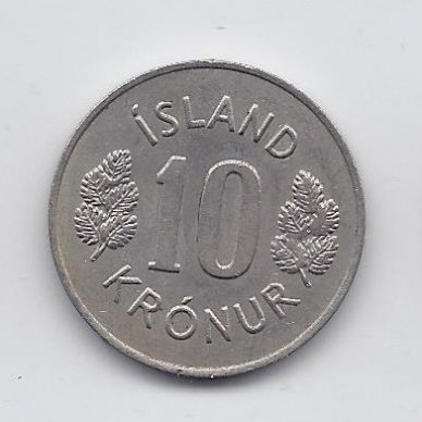 ISLANDIJA 10 KRONUR 1978 KM # 15 XF