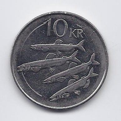 ICELAND 10 KRONUR 1996 KM # 29.1a XF