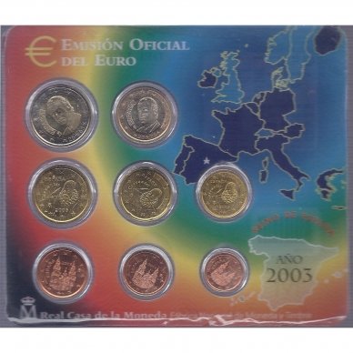 SPAIN 2003 Official euro coins set