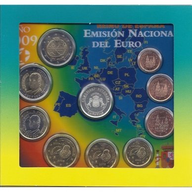 ISPANIJA 2009 m. Oficialus euro monetų rinkinys - Kanarai 1