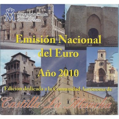 ISPANIJA 2010 m. Oficialus euro monetų rinkinys - Kastilija ir La Manča