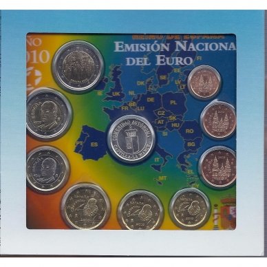 ISPANIJA 2010 m. Oficialus euro monetų rinkinys - Kastilija ir La Manča 1