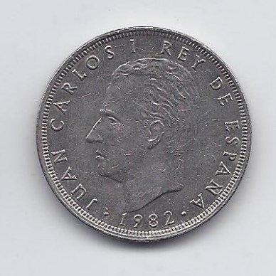 SPAIN 25 PESETAS 1982 KM # 824 VF/XF 1