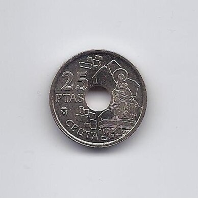 SPAIN 25 PESETAS 1998 KM # 990 UNC Ceuta
