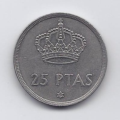 ISPANIJA 25 PESETAS 1975 (1978) KM # 808 VF