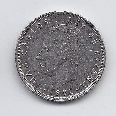 SPAIN 25 PESETAS 1982 KM # 824 VF/XF 1