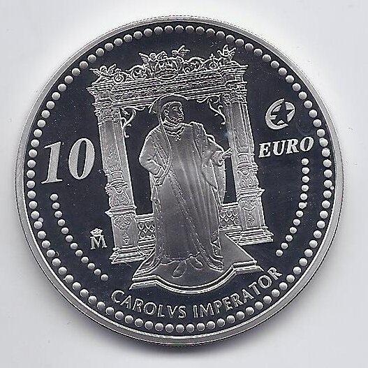 ISPANIJA 10 EURO 2006 KM # 1122 PROOF Karolis V