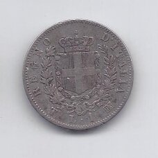 ITALIJA 1 LIRA 1863 T KM # 5a.2 F/VF ITALIJA 1 LIRA 1863 T KM # 5a.2 F/VF
