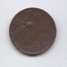 ITALIJA 10 CENTESIMI 1924 KM # 60 VF ITALIJA 10 CENTESIMI 1924 KM # 60 VF