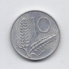 ITALIJA 10 LIRE 1953 KM # 93 VF ITALIJA 10 LIRE 1953 KM # 93 VF