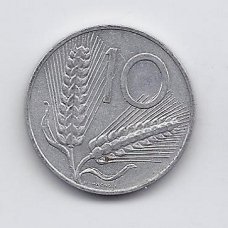ITALIJA 10 LIRE 1955 KM # 93 VF ITALIJA 10 LIRE 1955 KM # 93 VF