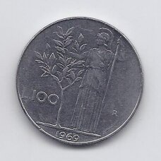 ITALIJA 100 LIRE 1969 KM # 96.1 XF