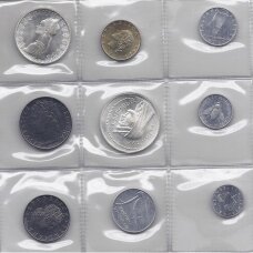 ITALY 1970 official 9 coins set