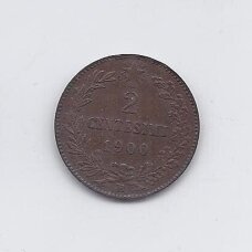 ITALIJA 2 CENTESIMI 1900 R KM # 30 VF