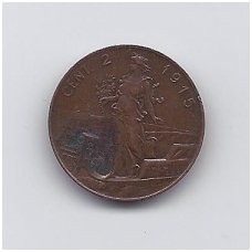 ITALIJA 2 CENTESIMI 1915 KM # 41 VF