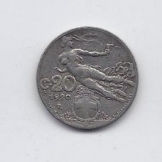 ITALIJA 20 CENTESIMI 1920 KM # 44 VF ITALIJA 20 CENTESIMI 1920 KM # 44 VF