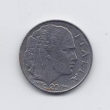 ITALIJA 20 CENTESIMI 1940 KM # 75 VF ITALIJA 20 CENTESIMI 1940 KM # 75 VF