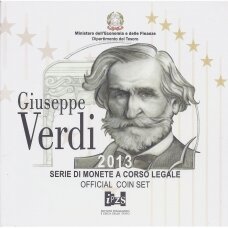 ITALIJA 2013 m. Oficialus euro monetų rinkinys su progine 2 eurų moneta