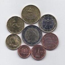 ITALIJA 2014 m. pilnas euro monetų rinkinys