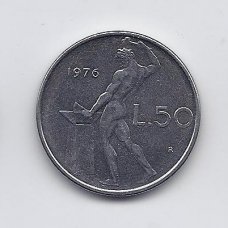 ITALIJA 50 LIRE 1976 KM # 95.1 XF