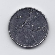 ITALIJA 50 LIRE 1977 KM # 95.1 XF