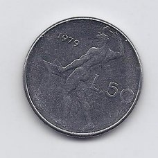 ITALIJA 50 LIRE 1979 KM # 95.1 XF