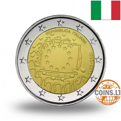 ITALY 2 EURO 2015 FLAG
