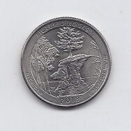 JAV 25 CENTS 2018 P KM # 669 VF Pictured Rocks