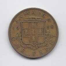 JAMAICA 1 PENNY 1958 KM # 37 VF