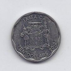 JAMAIKA 10 DOLLARS 2012 KM # 190 XF